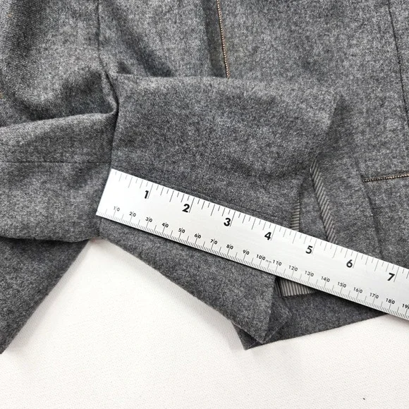 Brunello Cucinelli Elastic Pull On Shorts 8 Gray Italy Patch Pocket High Waist‎
